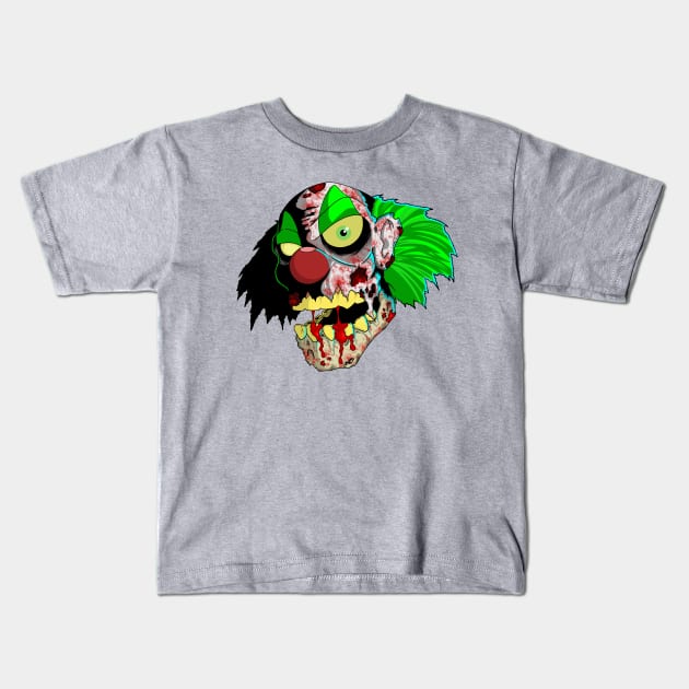 Zombie Clown Kids T-Shirt by MonsterRot